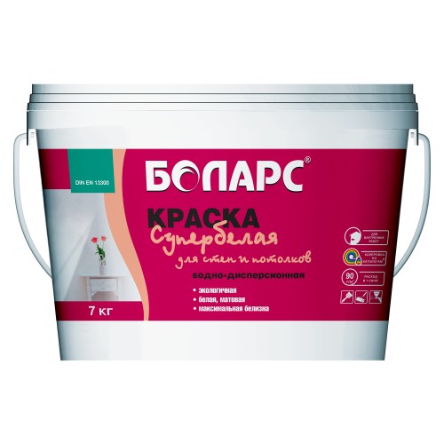 Краска для стен и потолков с/б  (2100) БОЛАРС 15 кг