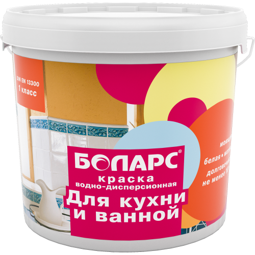 Краска для ванных и кухонных комнат БОЛАРС 7,0 кг