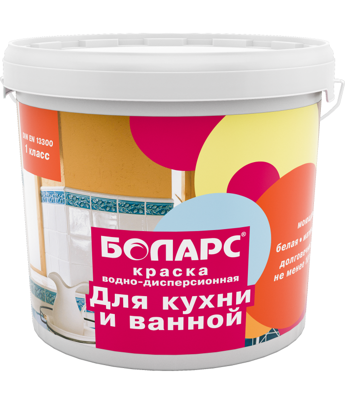 Краска для ванных и кухонных комнат БОЛАРС 15 кг